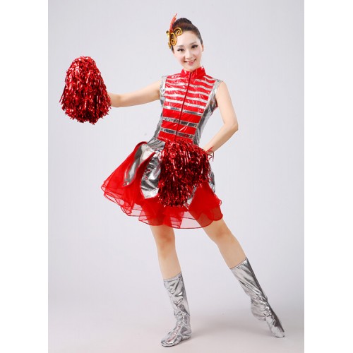 Women's modern dance girls jazz dance dresses stage performance cheer leader cosplay dresses costumes